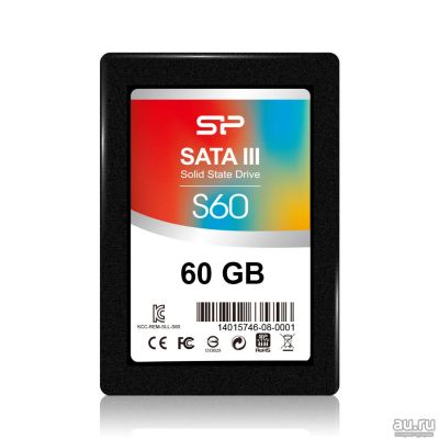 Лот: 9703932. Фото: 1. 60 Гб SSD-накопитель SiliconPower... SSD-накопители