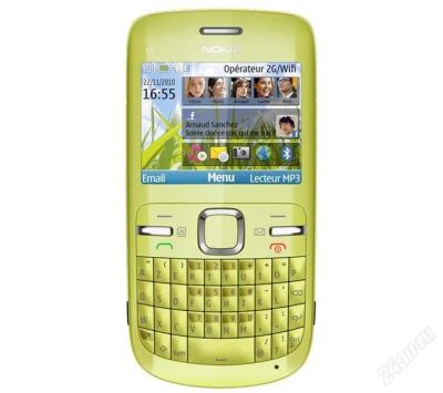 Лот: 2754668. Фото: 1. Телефон Nokia C3 Lime Green. Кнопочные мобильные телефоны