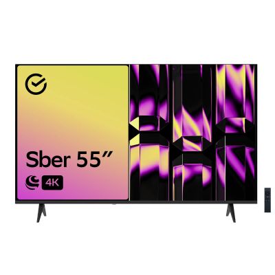 Лот: 24288910. Фото: 1. Умный телевизор Sber SDX-55U4126. Умный дом