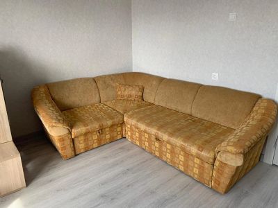 Лот: 16558407. Фото: 1. Диван угловой оранжевый 4/5. Диваны