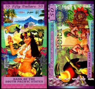 Лот: 19267563. Фото: 1. Полинезия 50 долларов 2015 ПРЕСС... Частные выпуски, копии банкнот