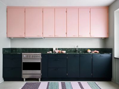 Лот: 15329984. Фото: 1. Кухня Черный Розовый Матовый 3... Кухонные гарнитуры