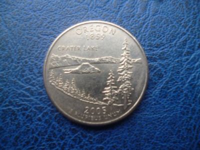 Лот: 11299359. Фото: 1. 25 центов 2005 года Штат Орегон... Америка