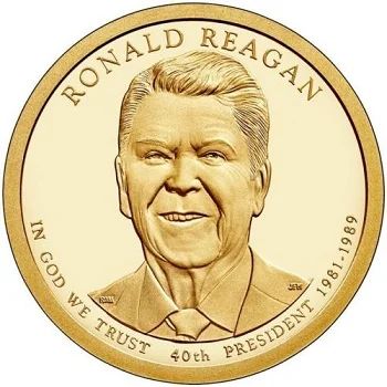 Лот: 7769659. Фото: 1. США.1 доллар 2016.40-й президент... Америка