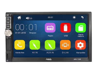 Лот: 15157146. Фото: 1. AURA AMV-7100, USB 2.0/microSD... Автомагнитолы