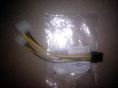 Лот: 9863486. Фото: 1. Переходник для видеокарты 2 Molex... Шлейфы, кабели, переходники