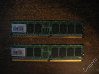 Лот: 620047. Фото: 1. Оперативная память 512мб DDR 2шт... Оперативная память