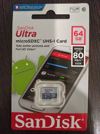 Лот: 16608937. Фото: 1. Карта памяти MicroSD SanDisk Ultra... Карты памяти