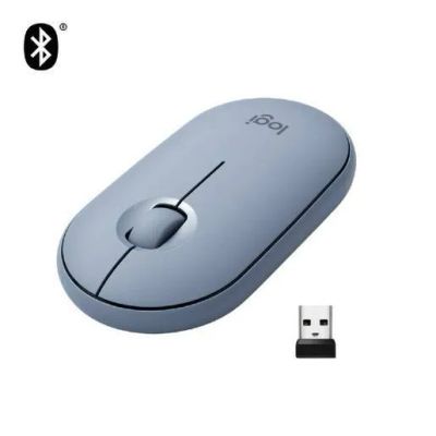 Лот: 21437706. Фото: 1. Мышка Logitech M350 Pebble Blue. Клавиатуры и мыши