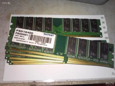 Лот: 13076553. Фото: 1. Patriot DDR 400 1Gb. Оперативная память