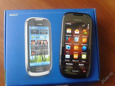 Лот: 2051082. Фото: 1. Nokia C7-00 BLACK. Кнопочные мобильные телефоны