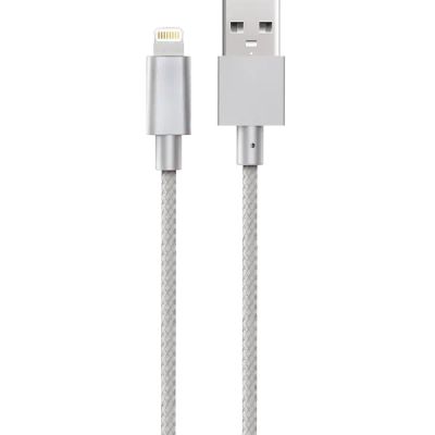 Лот: 22218529. Фото: 1. Кабель Everstone Lightning EV-CAB-LGHT-1-BRD-MTL-Silver... Дата-кабели, переходники