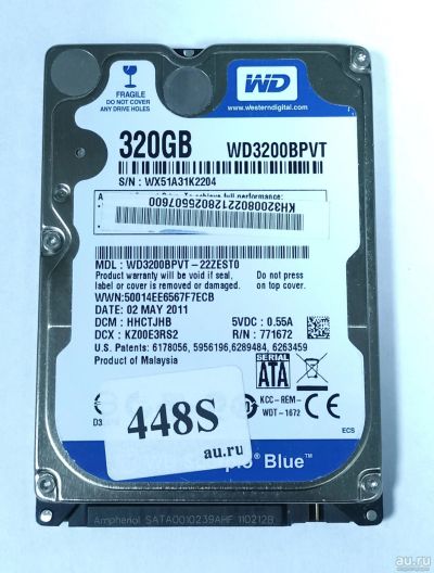 Лот: 18284748. Фото: 1. Жесткий диск SATA-II 2,5 Western... Жёсткие диски (HDD)