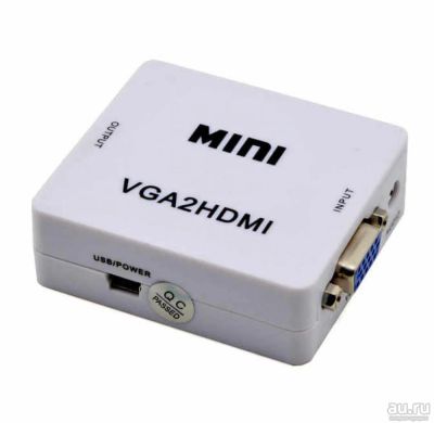 Лот: 16186083. Фото: 1. Адаптер VGA - HDMI mini в упаковке... Шнуры, кабели, разъёмы