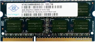 Лот: 11292256. Фото: 1. Nanya 4GB DDR3 PC3-10600 [NT4GC64B8HB0NS-CG... Оперативная память