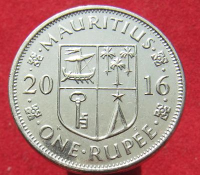 Лот: 15831490. Фото: 1. Маврикий 1 рупия, 2016г. Остальные страны