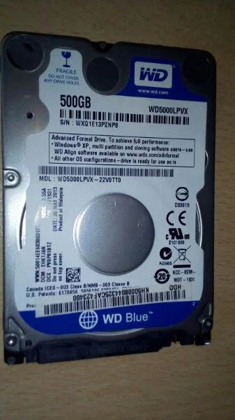 Лот: 8853275. Фото: 1. wd5000lpvx. Жёсткие диски (HDD)
