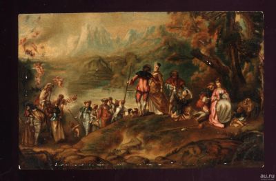 Лот: 15456157. Фото: 1. старинная художественная открытка... Открытки, конверты