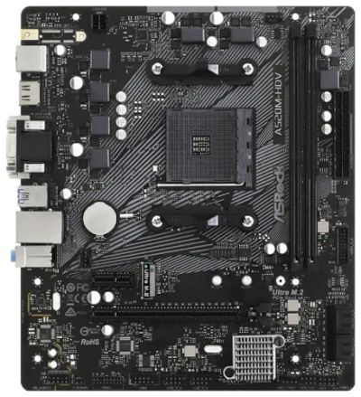 Лот: 25738875. Фото: 1. Материнская плата ASROCK A520M-HDV. Материнские платы