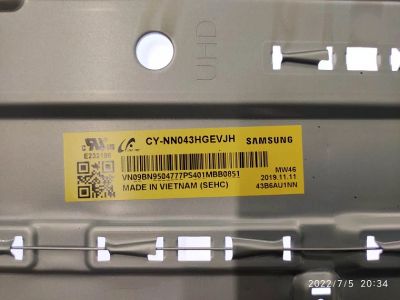 Лот: 19231378. Фото: 1. подсветка tv Samsung UE43RU7200U... Запчасти для телевизоров, видеотехники, аудиотехники