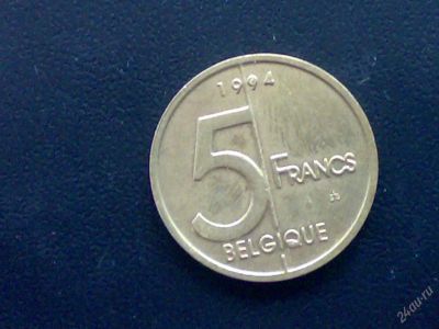 Лот: 103259. Фото: 1. Бельгия 5 франков 1994 г. Европа