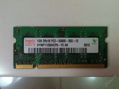 Лот: 2503594. Фото: 1. ddr2 so-dimm hynix 2*1gb 2rx16... Оперативная память