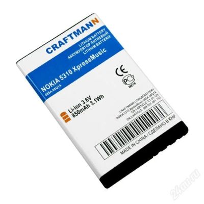 Лот: 2418241. Фото: 1. АКБ Craftman Nokia BL-4CT Совместимые... Аккумуляторы