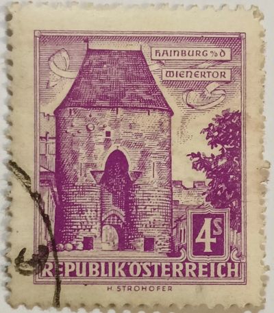 Лот: 25349918. Фото: 1. Марки_Австрии, 4 Австрийских шиллинга... Марки