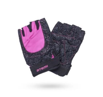 Лот: 20509204. Фото: 1. Перчатки для фитнеса Atemi черно-розовые. Перчатки