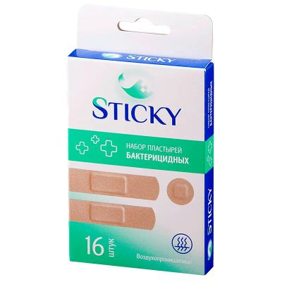 Лот: 23733540. Фото: 1. Sticky Пластырь бактерицидный... Лекарства
