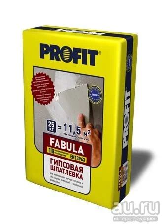 Лот: 9302379. Фото: 1. Profit Fabula гипсовая шпатлевка... Смеси, шпатлевки, цемент