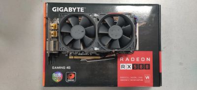Лот: 17098281. Фото: 1. Видеокарта Radeon RX 580 (Gigabyte... Видеокарты