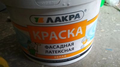 Лот: 13856358. Фото: 1. Краска лакра белая фасадная. Краски, лаки, растворитель