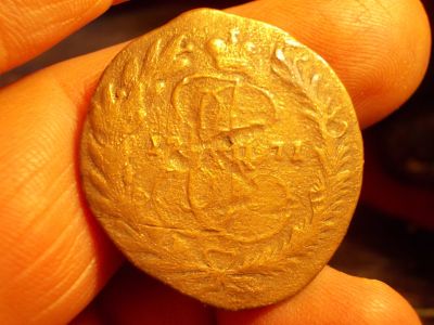 Лот: 15583531. Фото: 1. Редкие 2 копейки 1771 года, ЕМ... Россия до 1917 года