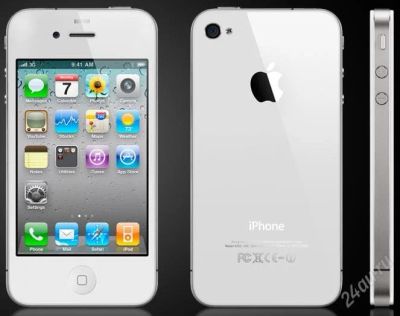 Лот: 1031032. Фото: 1. Новый Apple iPhone 4 White 32GB... Смартфоны
