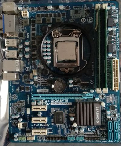 Лот: 15658834. Фото: 1. Комплект Intel i5 3470/GA-H61M-D2-B3... Комплекты запчастей