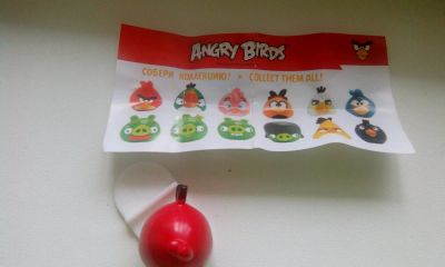 Лот: 9616936. Фото: 1. Киндер игрушка. Angry birds. Птичка... Игрушки