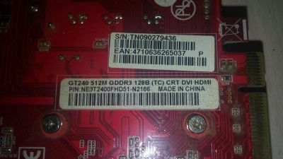 Лот: 8795347. Фото: 1. Geforce gt 240 512mb. Видеокарты