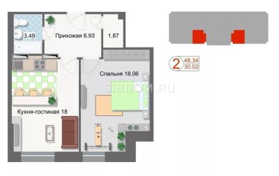 Лот: 10591540. Фото: 1. Продаю 2х к. кв в Окт. р-не. Норильская... Квартиры, студии