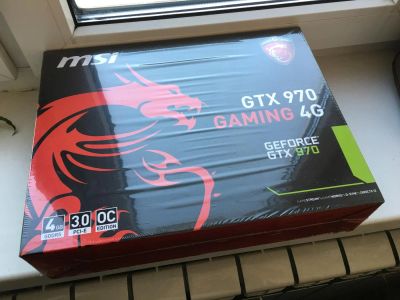 Лот: 6756920. Фото: 1. MsI GeForce GTX 970 гарантия. Видеокарты