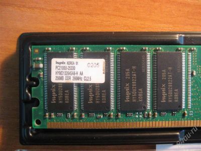 Лот: 1655292. Фото: 1. Планка 256Мб DDR266 PC2100. Оперативная память