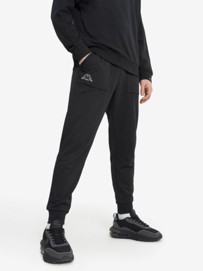 Лот: 25536377. Фото: 1. Брюки мужские Kappa, Черный. Спортивные брюки, штаны
