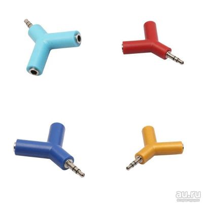 Лот: 10064732. Фото: 1. Переходник-разветвитель 3.5 mm... Дата-кабели, переходники