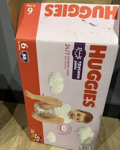 Лот: 20555117. Фото: 1. Подгузники трусики Huggies 6. Детская гигиена
