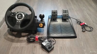 Лот: 13831107. Фото: 1. Игровой руль Logitech Driving... Рули, джойстики