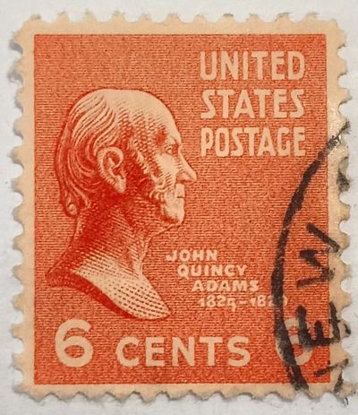 Лот: 25376170. Фото: 1. Марки_США, 6 центов 1938г., Джон... Марки