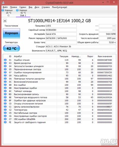 Лот: 13421302. Фото: 1. Гибридный жёсткий диск SSHD 1Tb... Жёсткие диски (HDD)