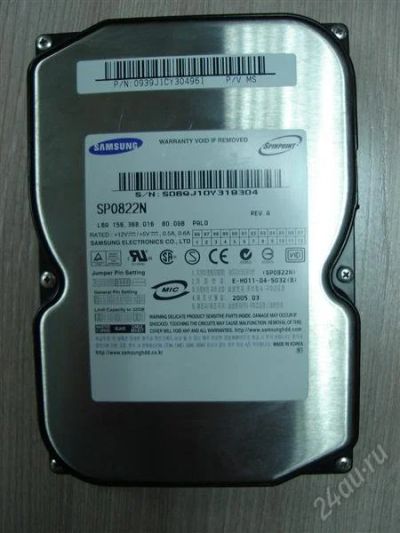 Лот: 1375196. Фото: 1. Жесткий диск Samsung SP0822N 80GB. Жёсткие диски (HDD)