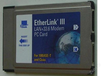 Лот: 130611. Фото: 1. модем и сетевая карта pc card... Сетевые карты