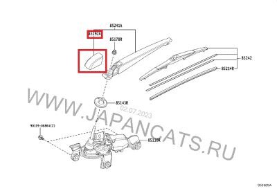 Лот: 20565399. Фото: 1. Крышка заднего дворника Toyota... Электрооборудование
